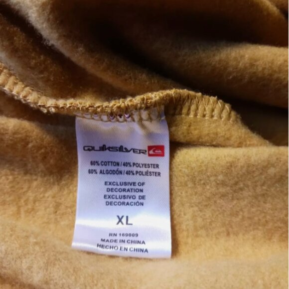 Quiksilver Men's XL Elastic Waist Logo Fleece Joggers Sweatpants Mustard MSRP 60 - Picture 9 of 10